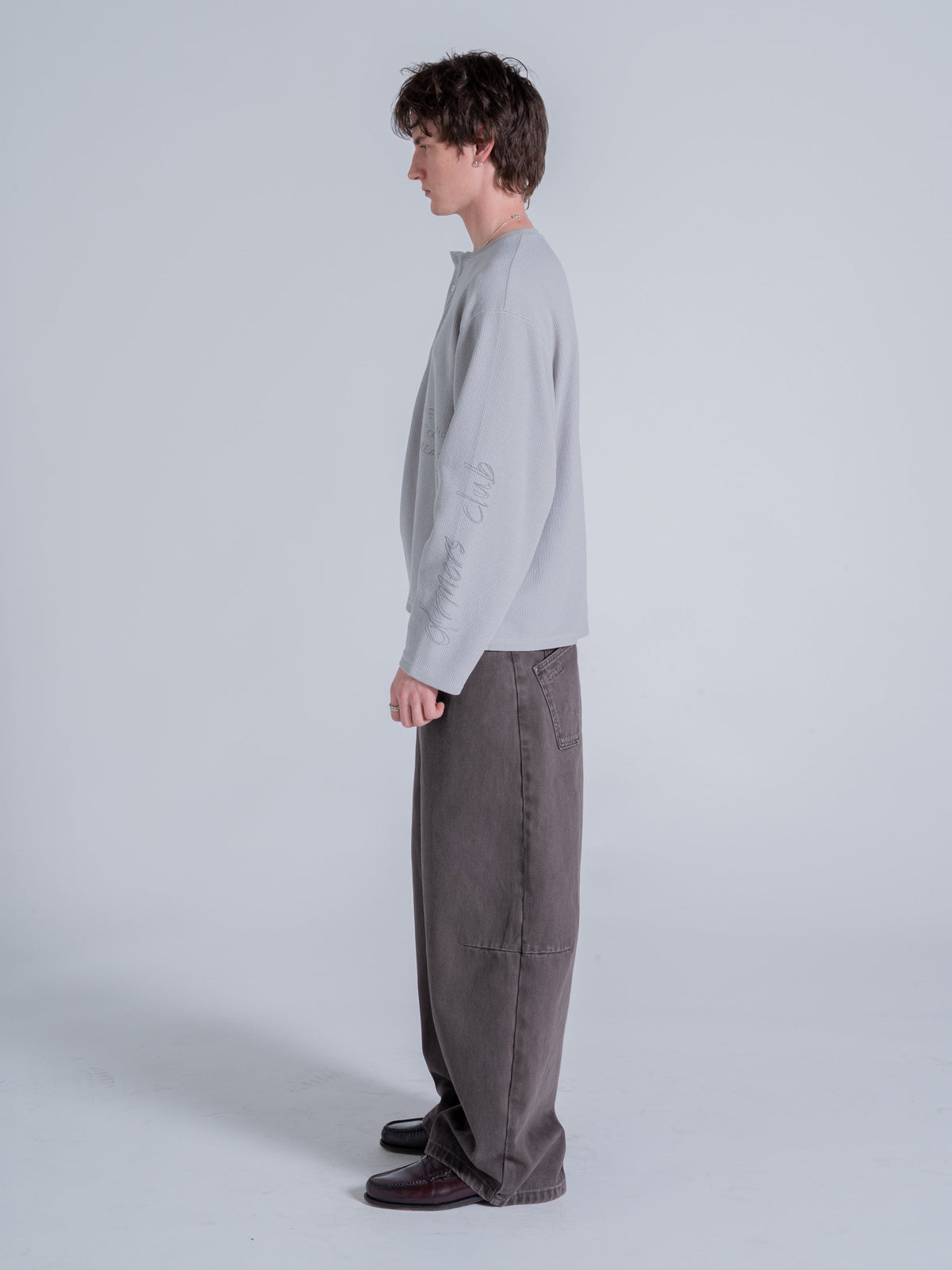 PURSUIT WAFFLE HENLEY - GREY