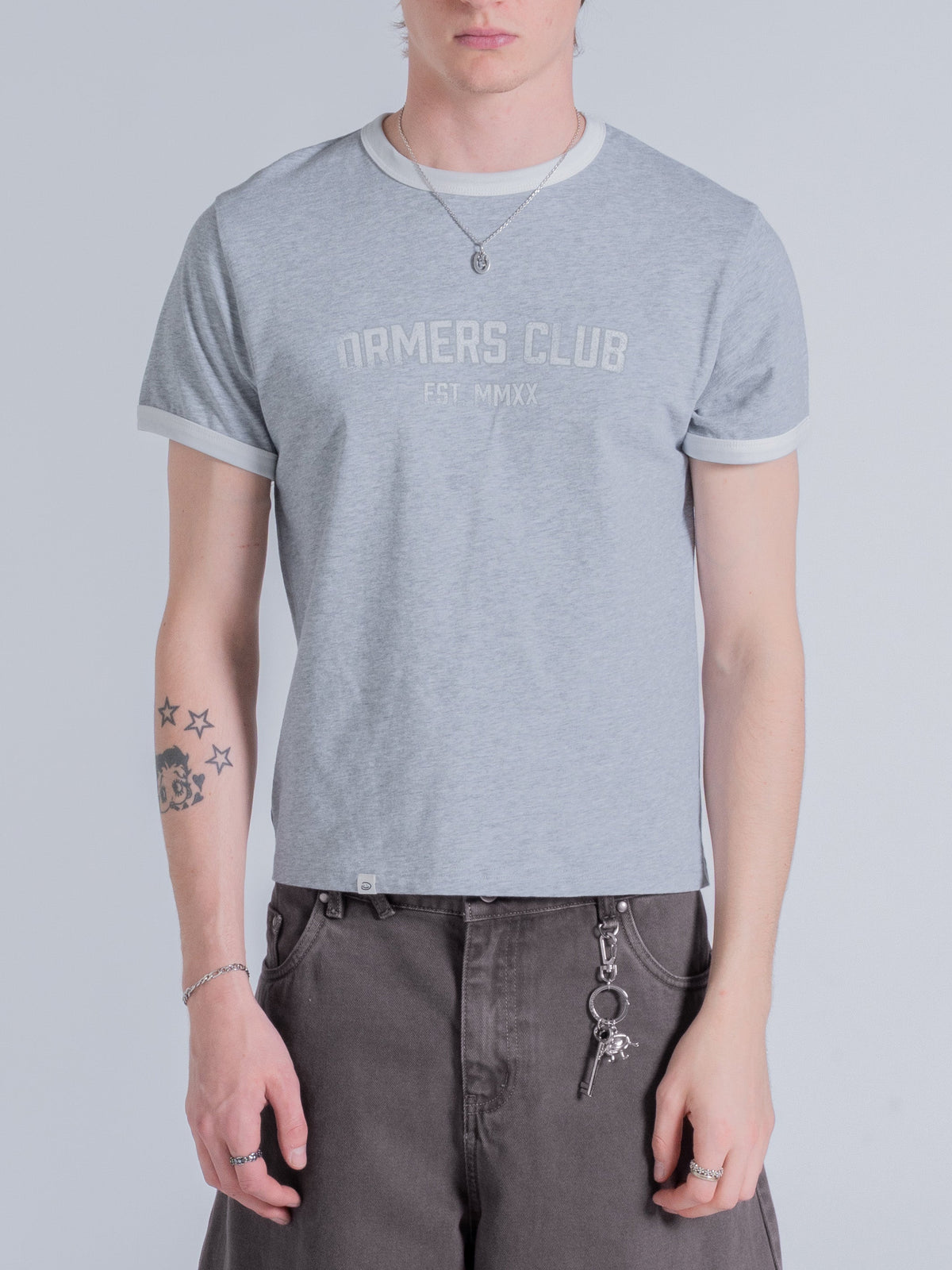 PRACTICE RINGER TEE - HEATHER GREY