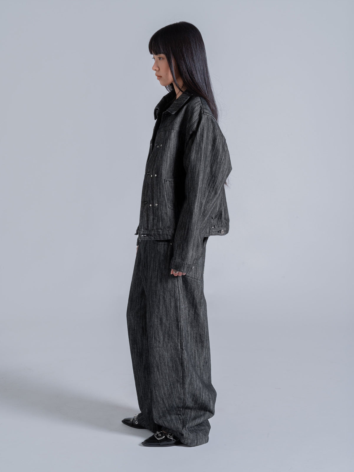 FALLING POCKETS DENIM JACKET - DRIFT RAW DENIM