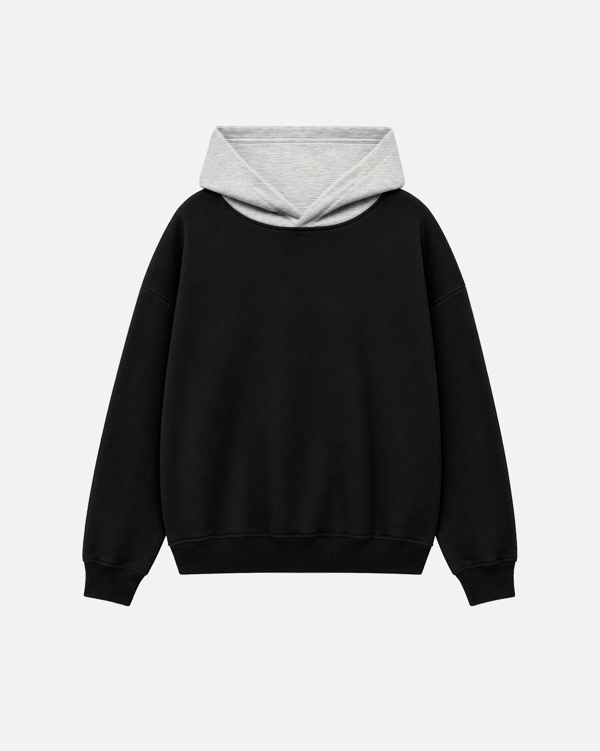 Two-Tone Hoodie - Black