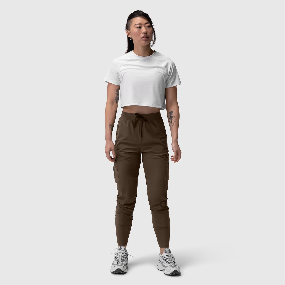 W032. Tetra-Lite® Cargo High Rib Jogger - Dark Earth