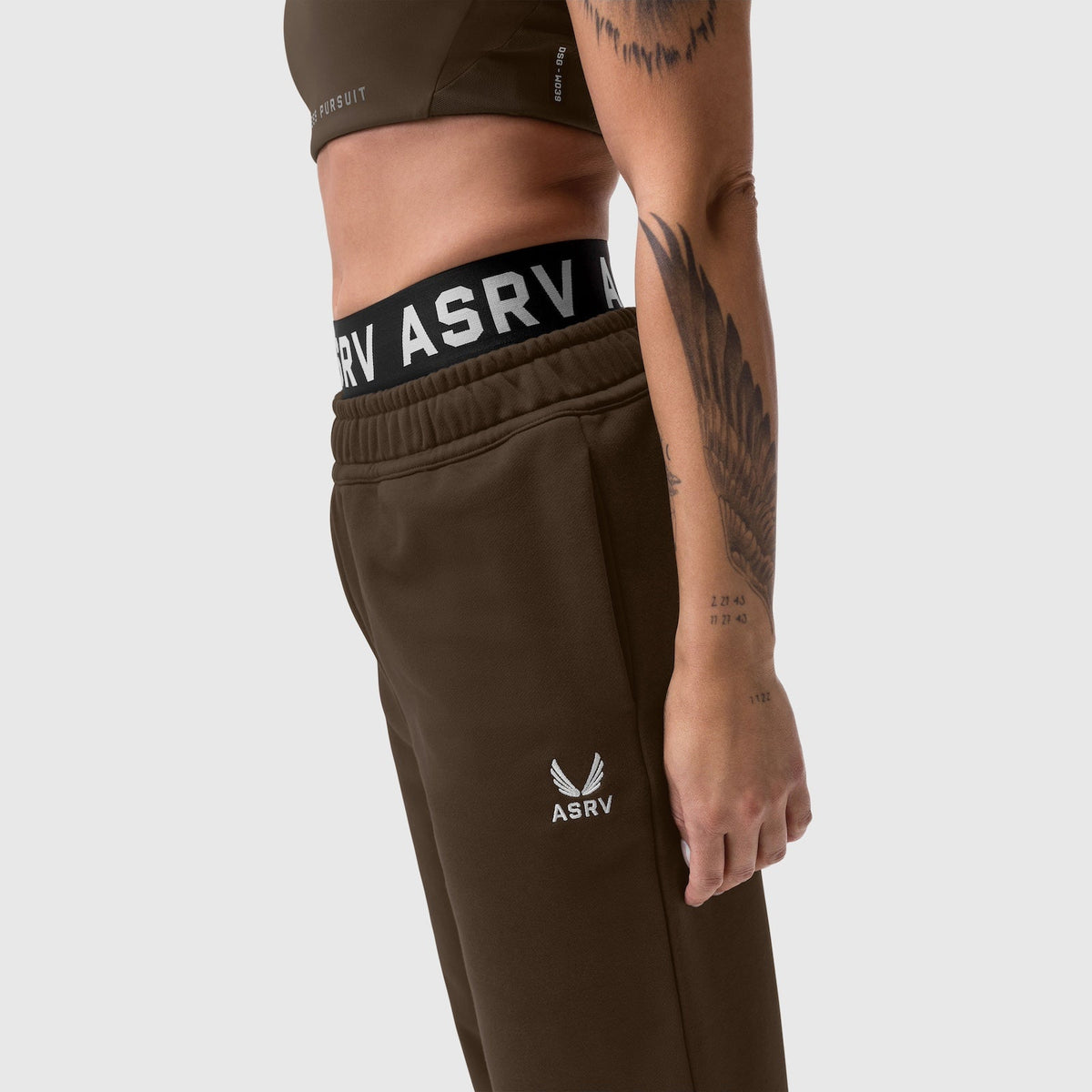 W034. Sorona® Terry Straight Leg Sweats - Dark Earth
