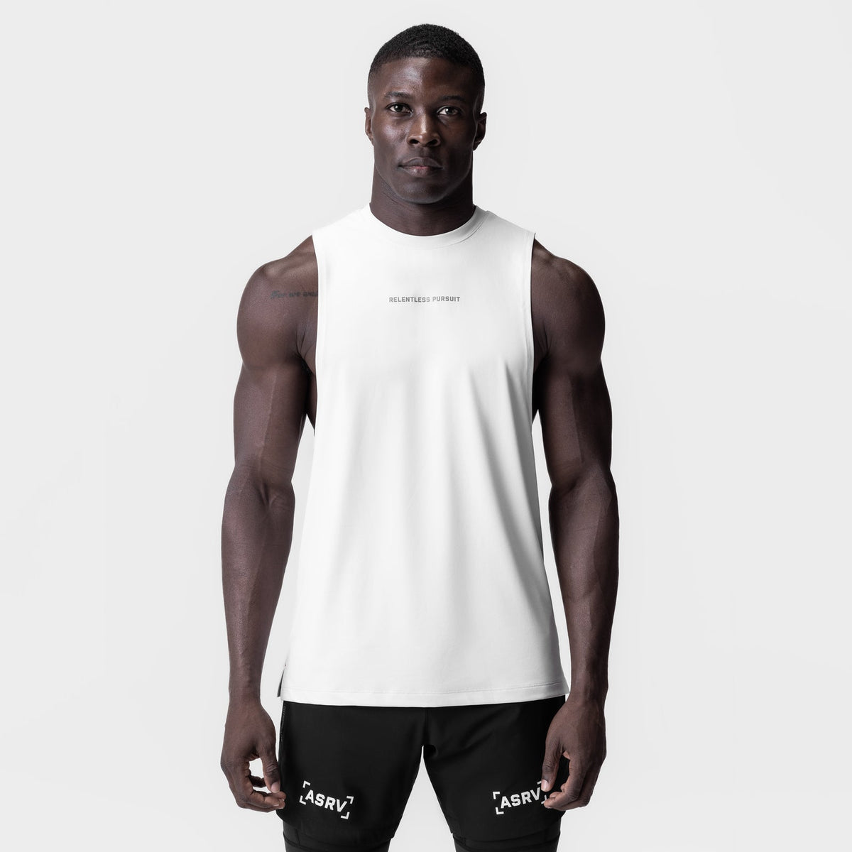 0837. 3D-Lite® 2.0 Lycra® Muscle Tank - White "RP"