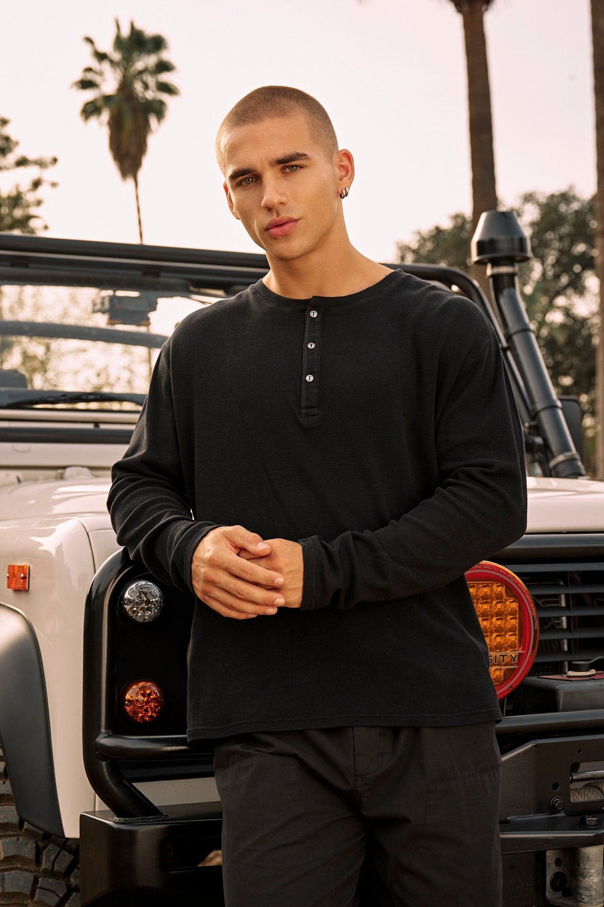 8034 - Henley Thermal Longsleeves