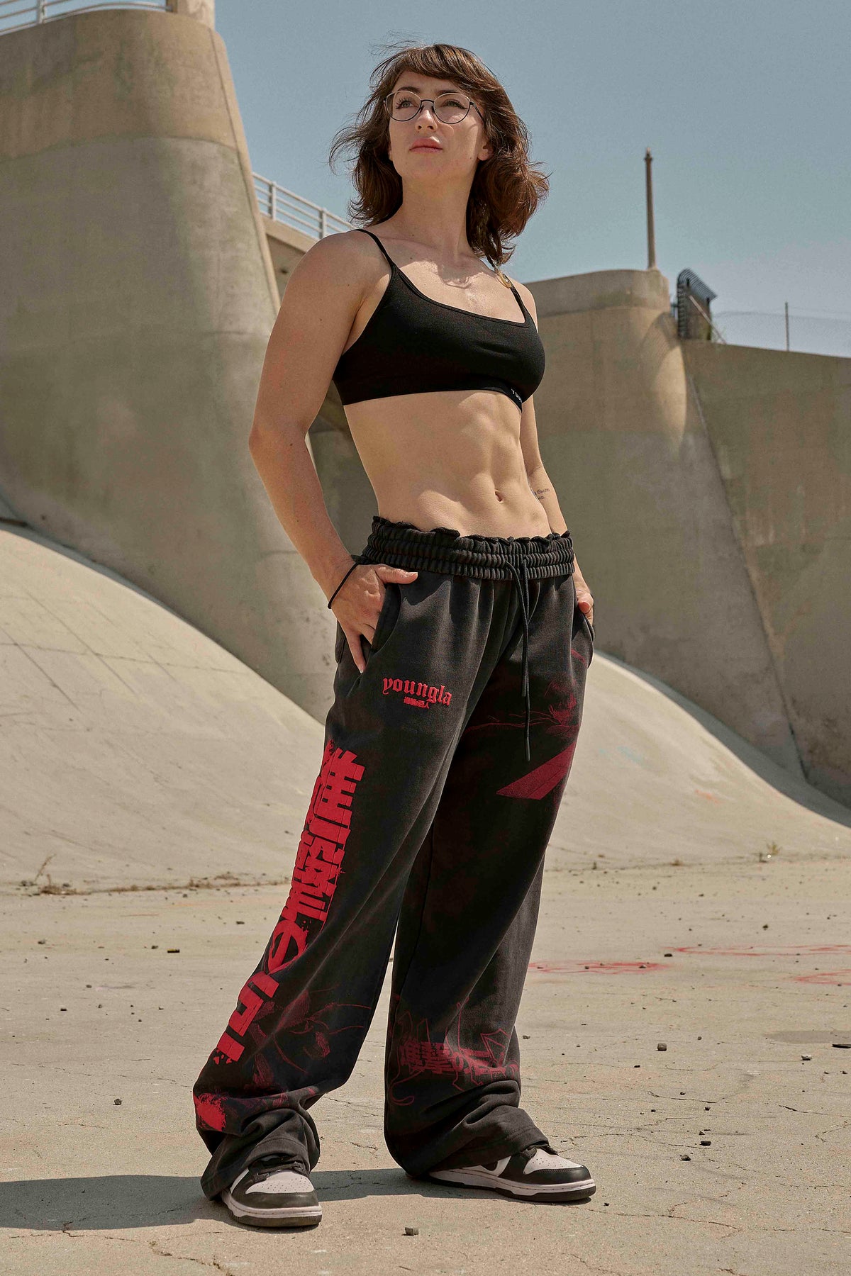 2128 - AOT©  x YLA Baggy Joggers