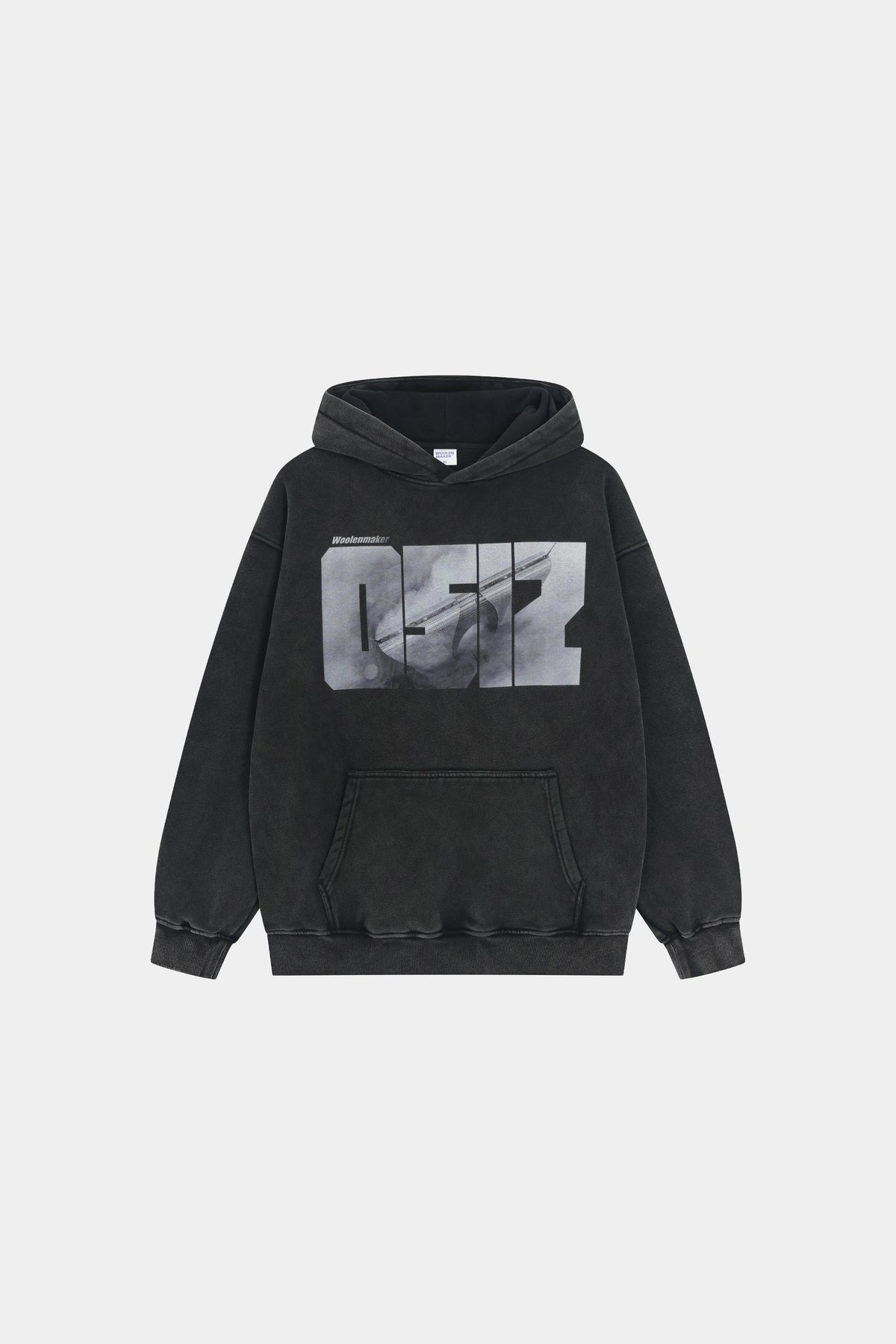 DOWNTOWN Washed Hoodie Black
