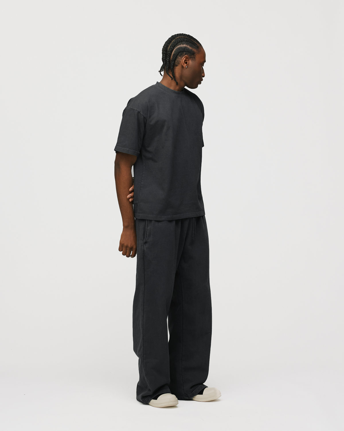 Drop Shoulder T-Shirt - Vintage Black