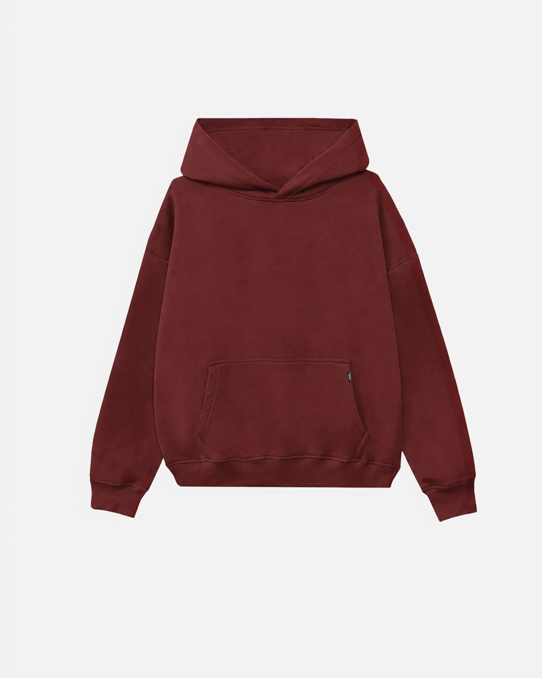 Drop Shoulder Hoodie - Burgundy