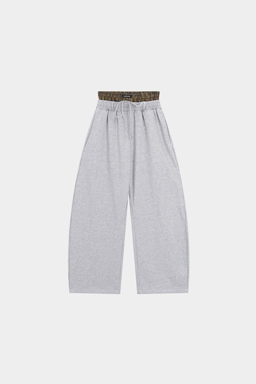 Double-Waist sweatpants Black