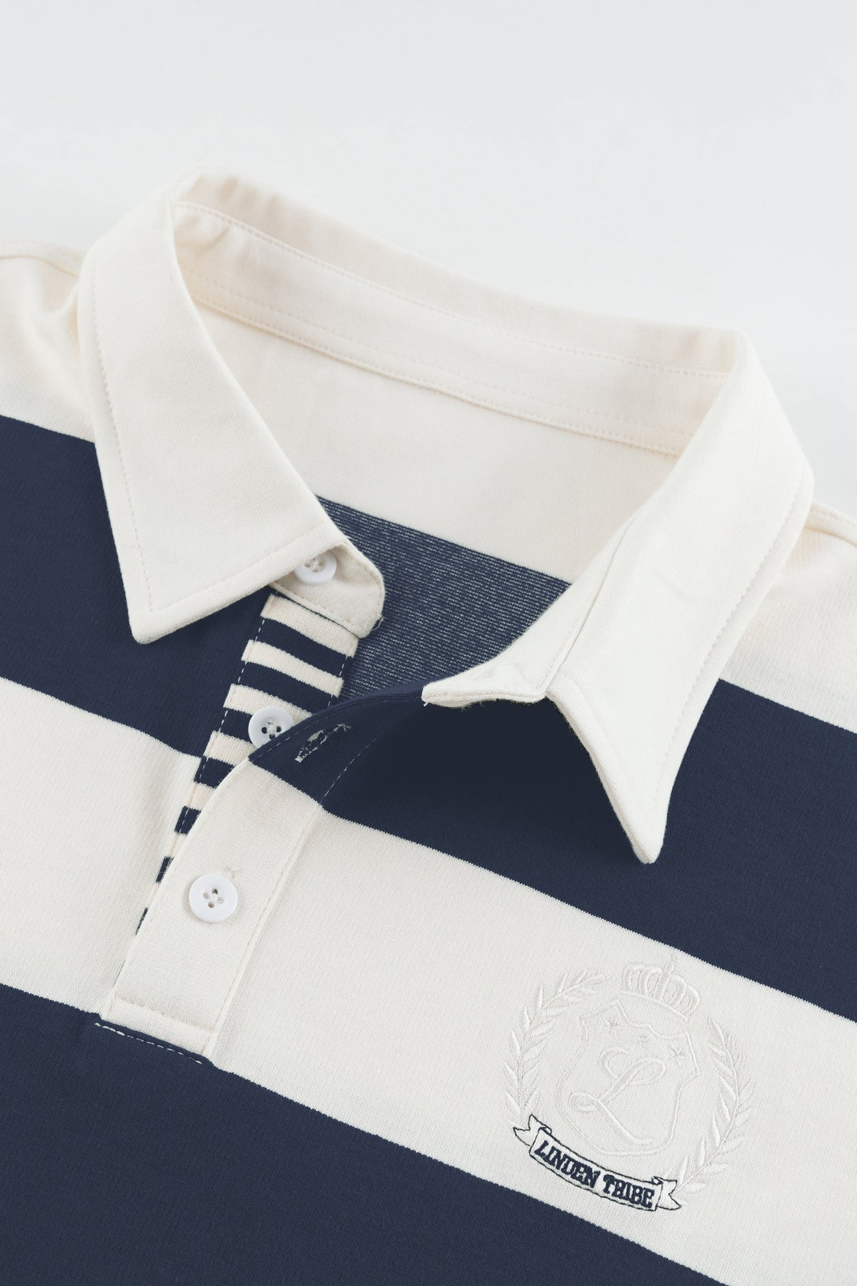 Striped Polo Shirt - Navy
