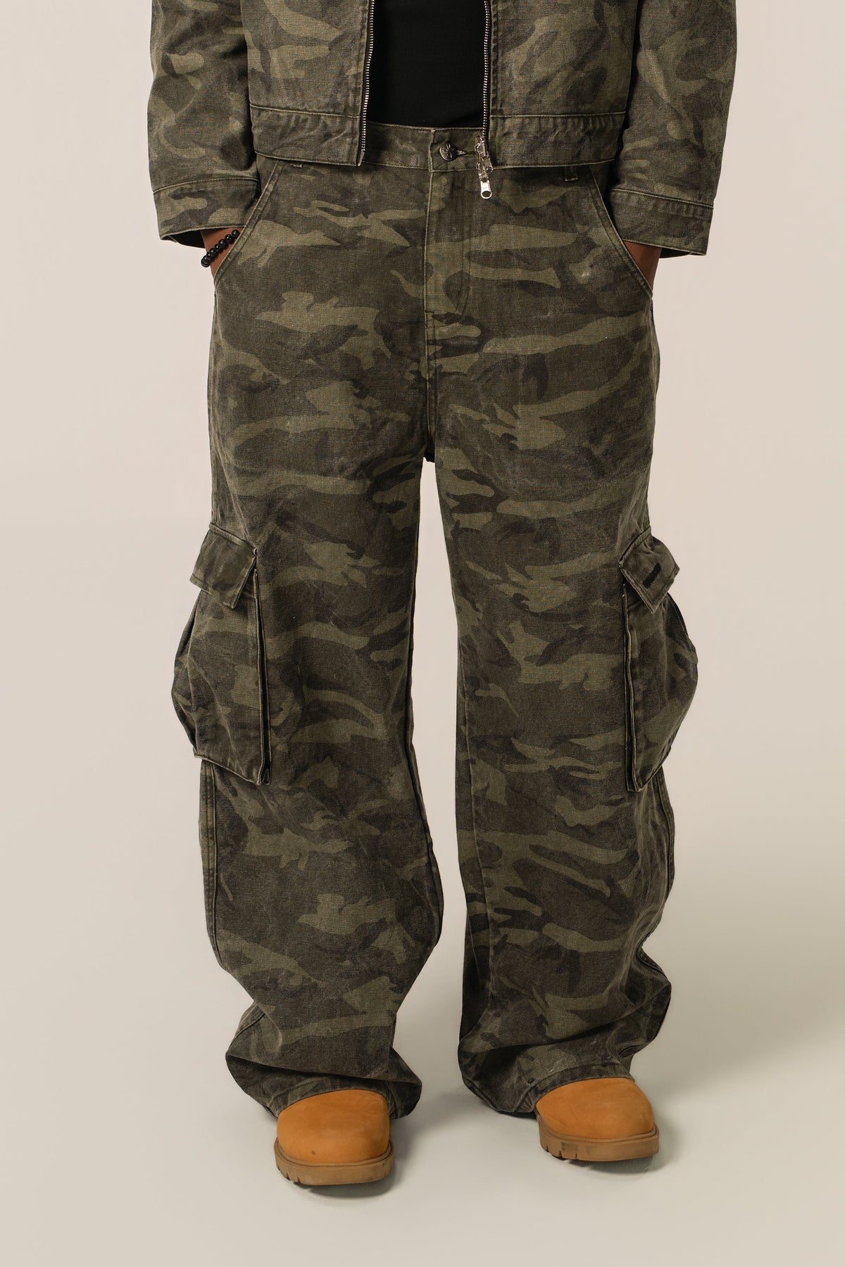 Baggy Cargo Pants - GreenCamo