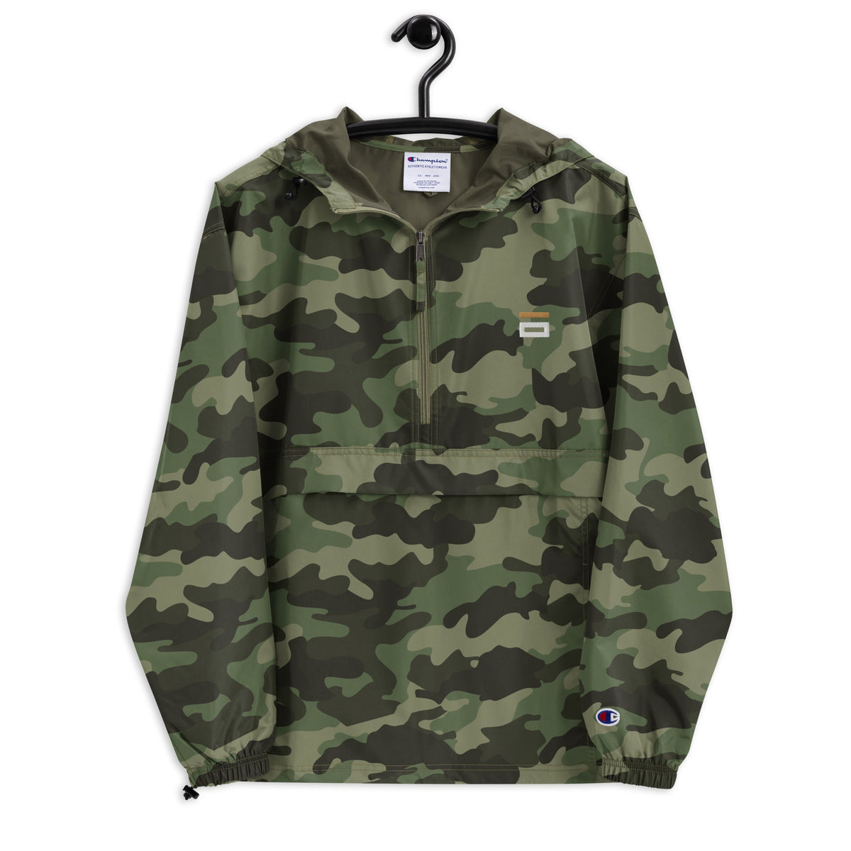 Embroidered Champion Packable Jacket Army