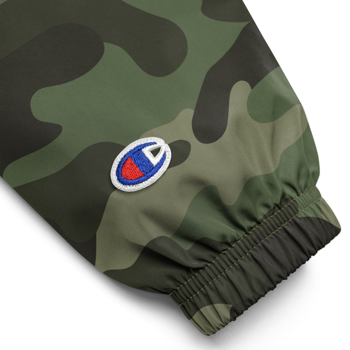 Embroidered Champion Packable Jacket Army