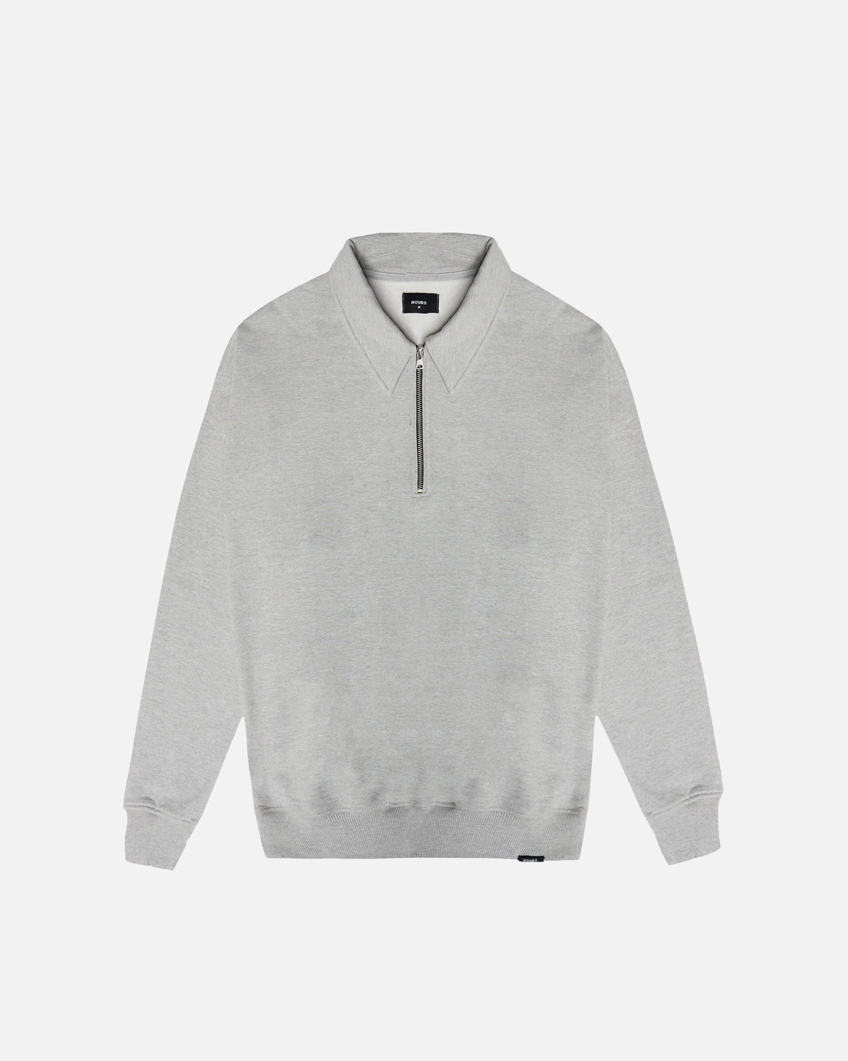 Drop Shoulder 1/4 Zip - Grey