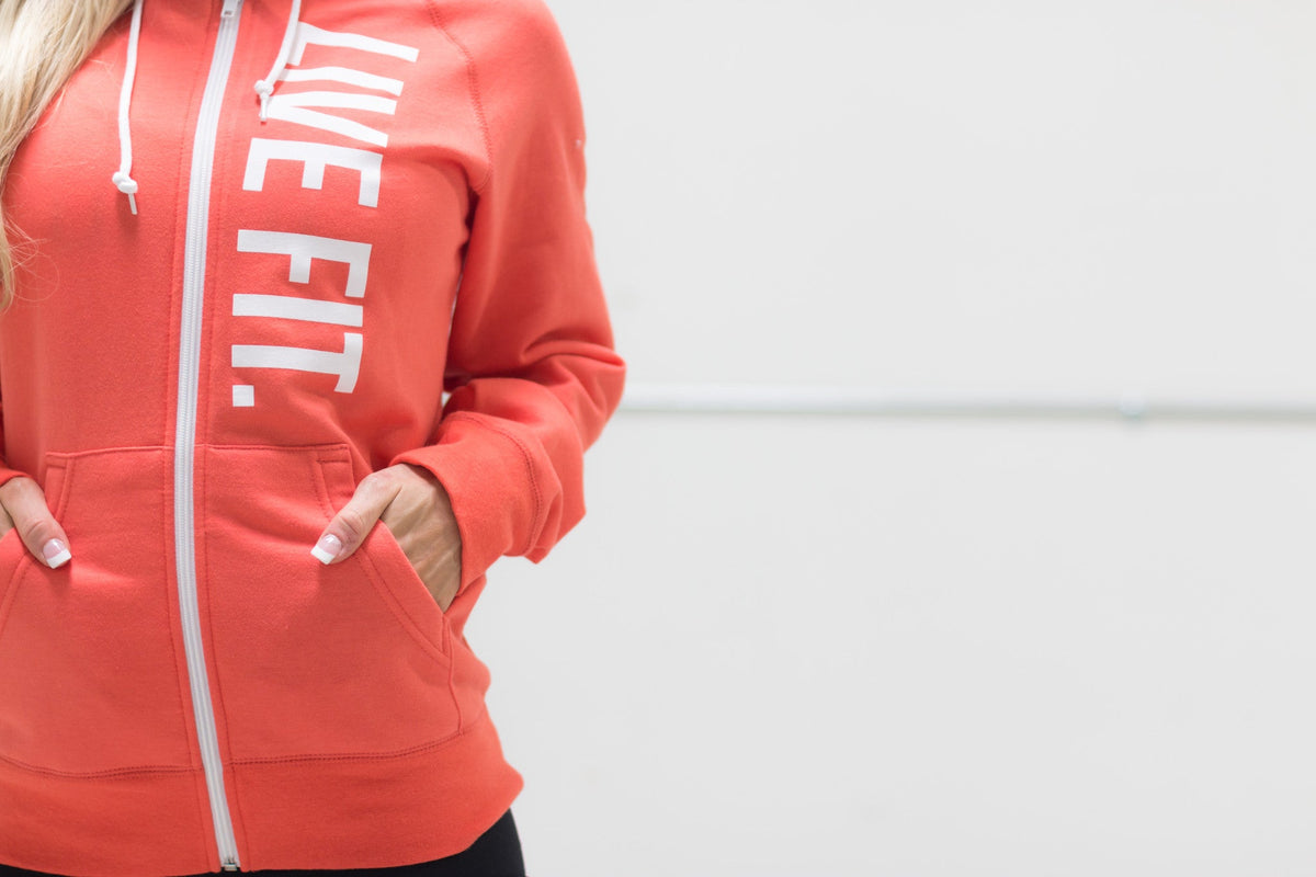 Live Fit Zip Up - Coral