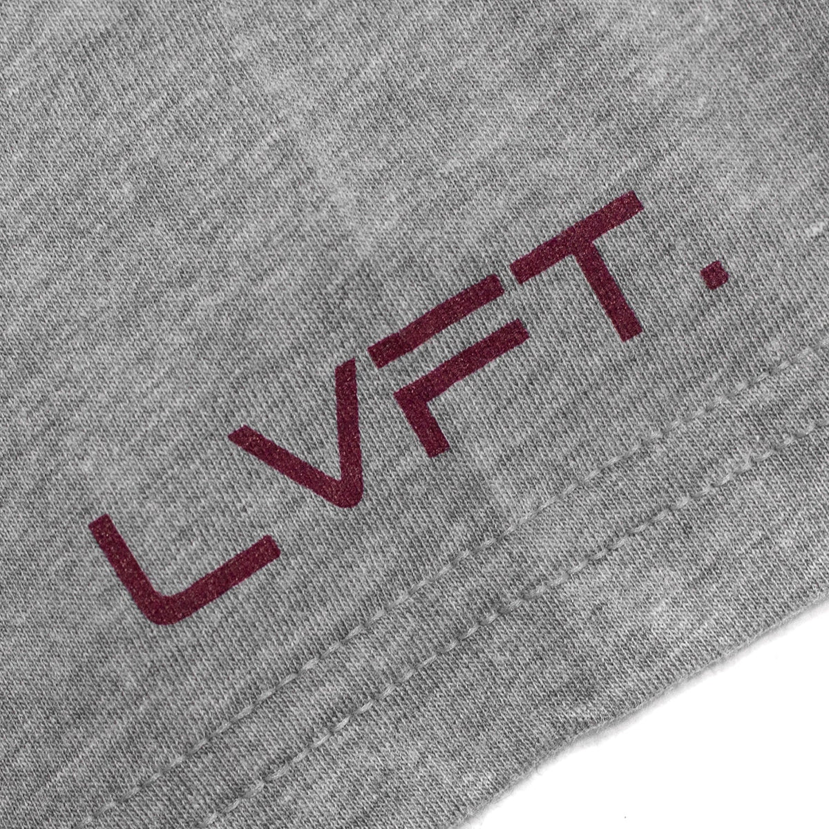 Bold Tee- Heather Grey/ Burgundy