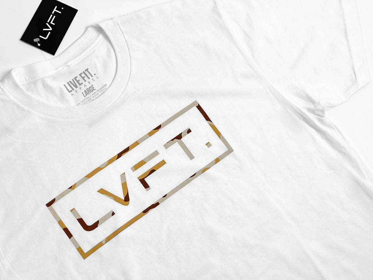 Box Logo Tee - White / Desert Camo