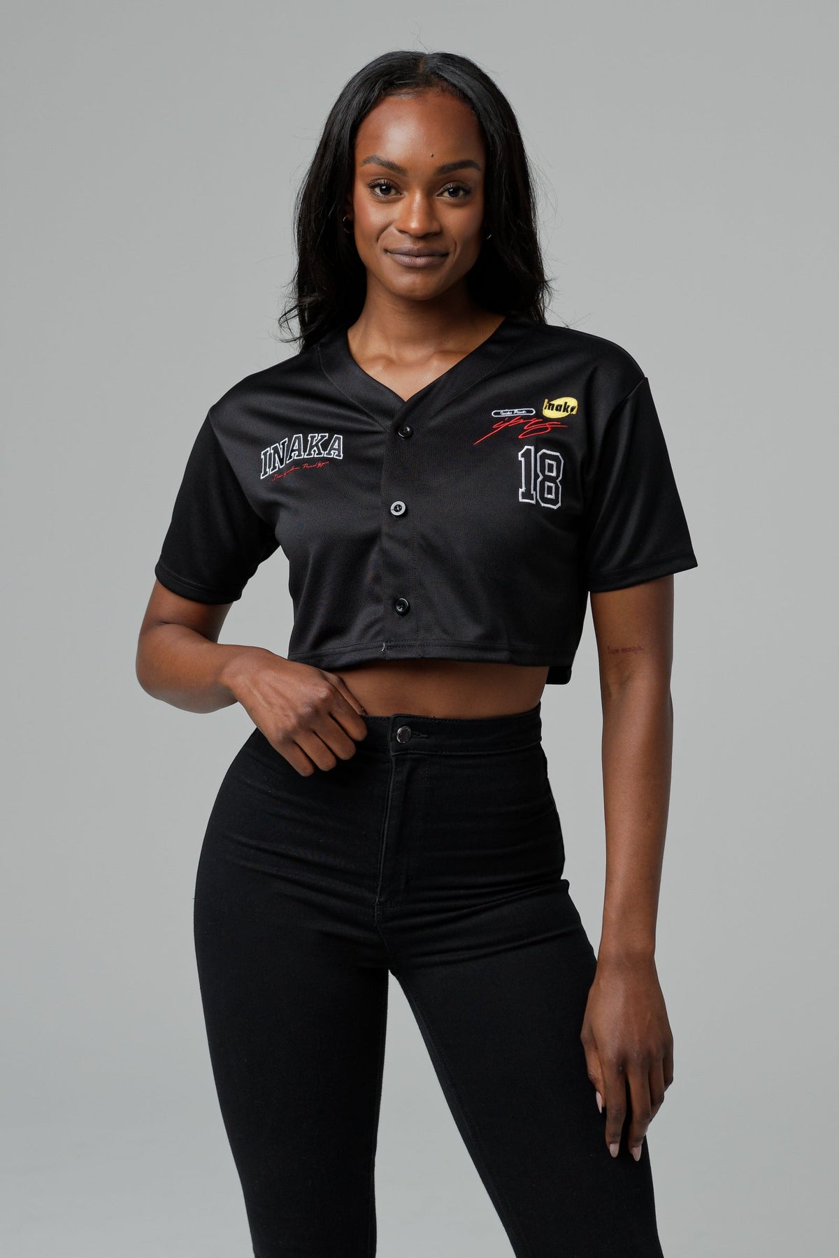 WOMEN'S IPRS CROPPED JERSEY - BLACK