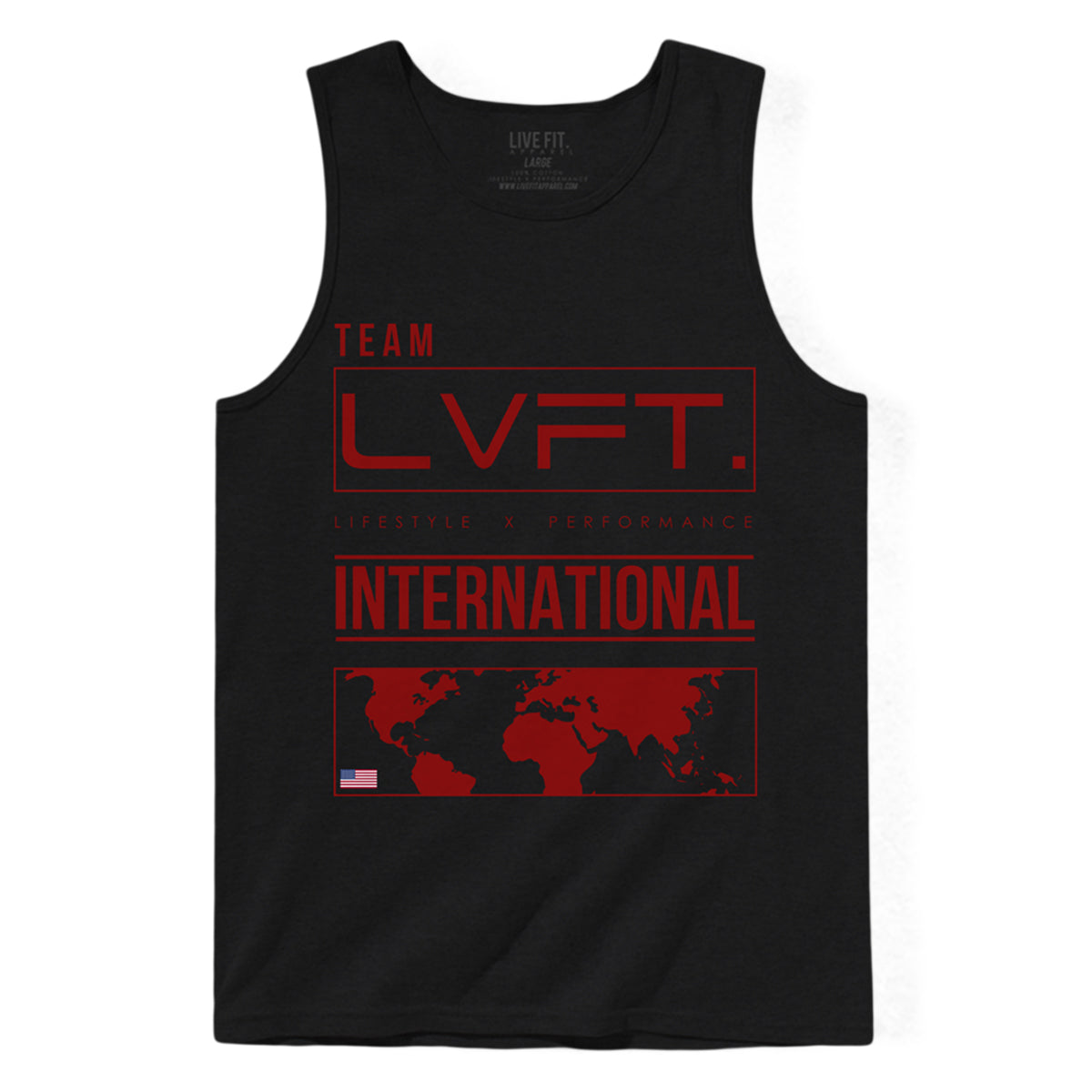 INTERNATIONAL TANK - BLACK/RED
