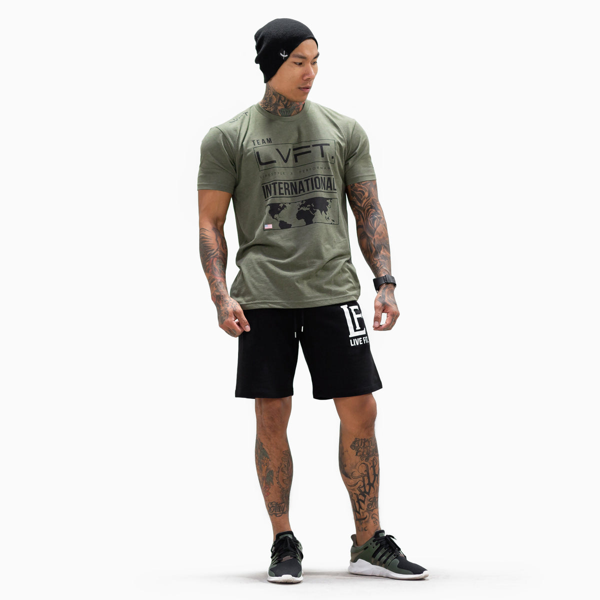 International Tee- Olive / Black