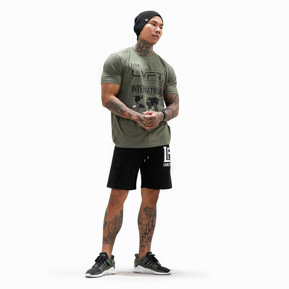 International Tee- Olive / Black