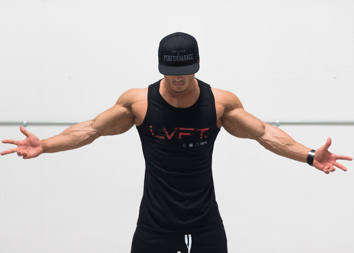 Stealth Tank- Black/Red