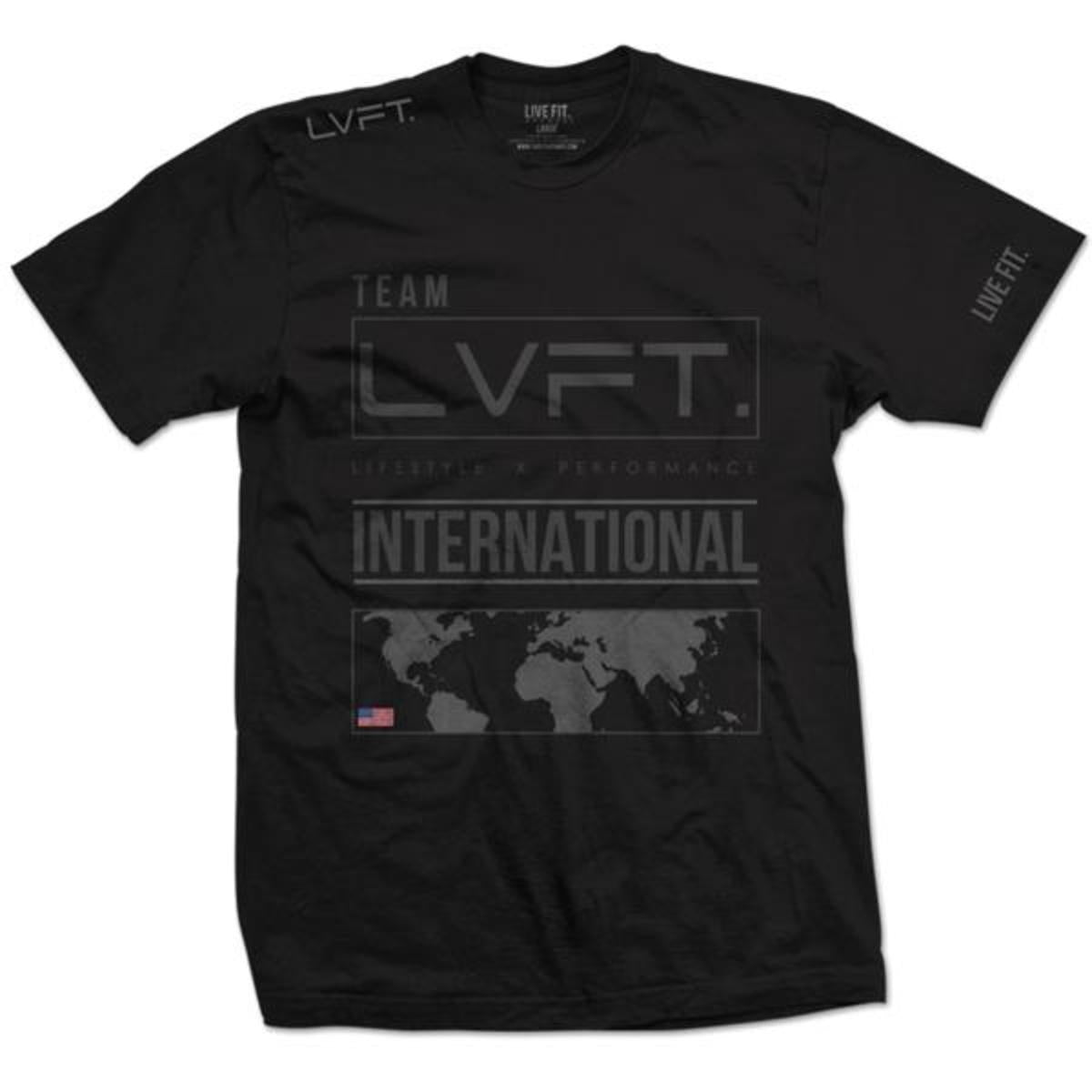 International Tee- Black/Black