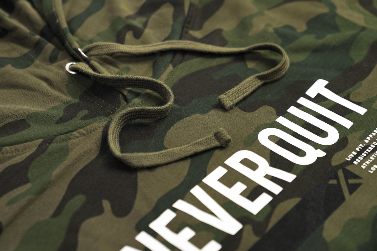 Tactical NQ Crop Hoodie - Green Camo
