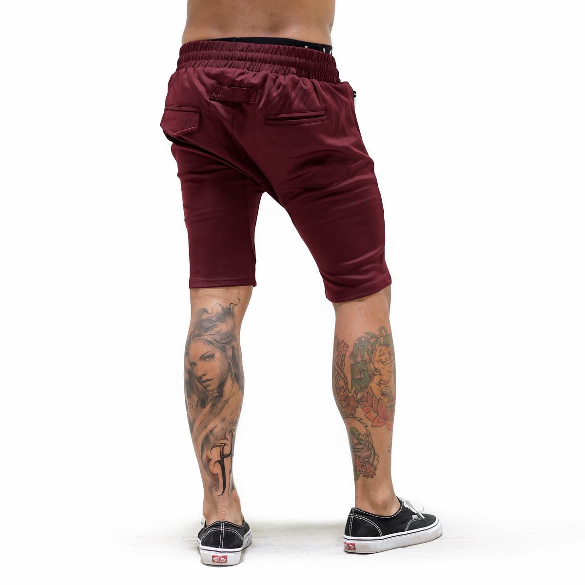 Tech-Shorts- Burgundy
