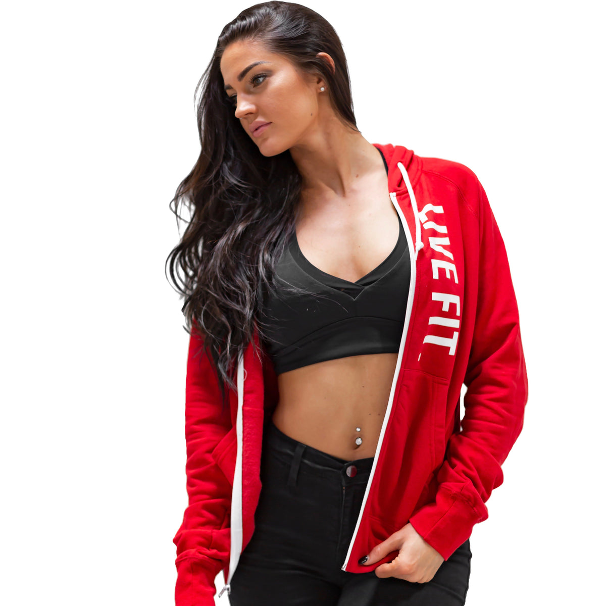 Live Fit Zip Up - Red