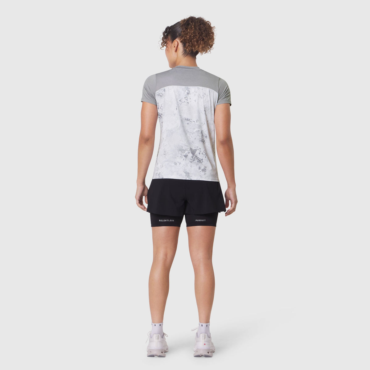 W086. AEROSILVER® UPF50+ Run Tee - Sedona Snow Camo