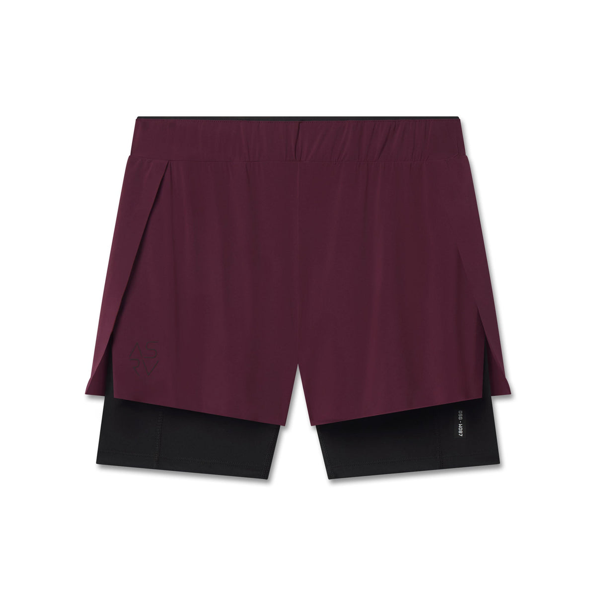 W087. Aerotex™ Side Split Liner Short - Merlot