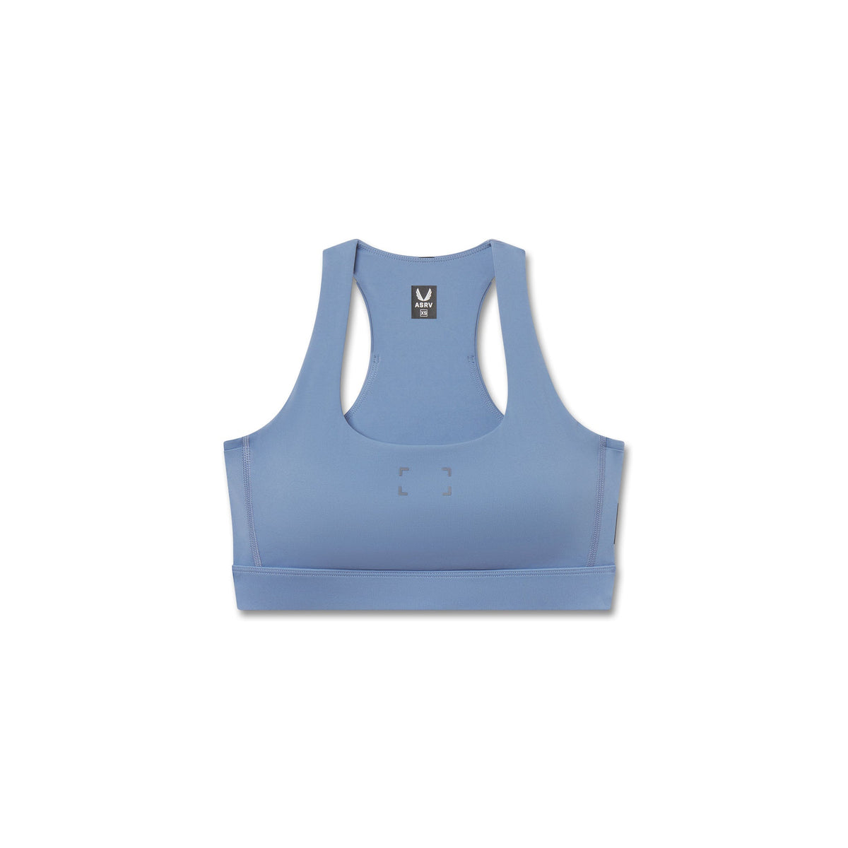 W096. LYCRA® ADAPTIV Racerback Sports Bra - Slate Blue
